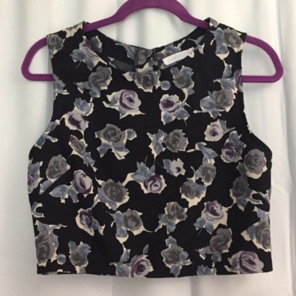 Button back large crop top by Lush